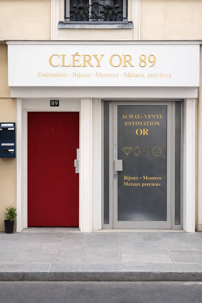 Boutique de rachat d’or Cléry Or 89 située à Paris 75002