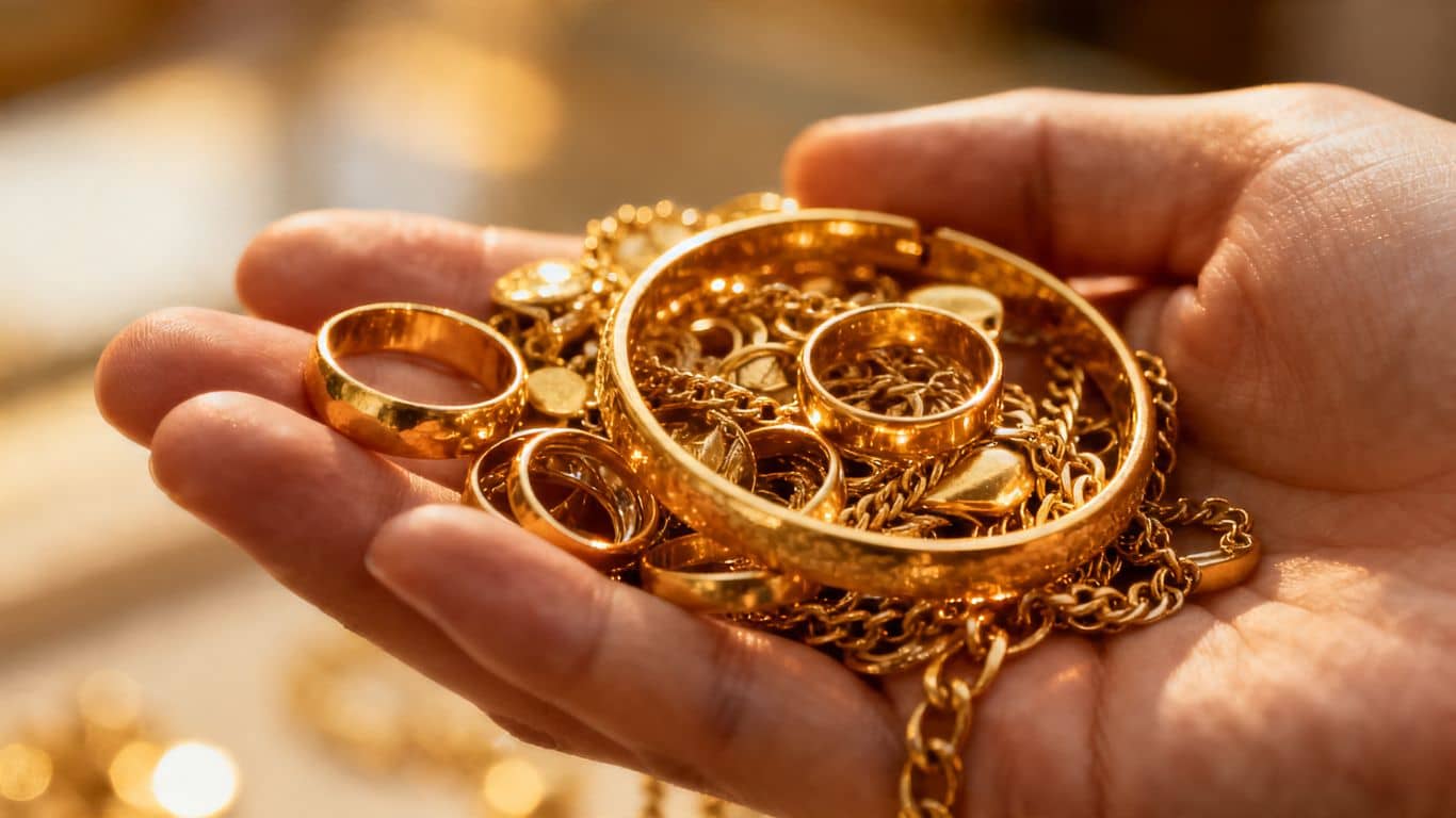 Bijoux en or 18 carats présentés pour estimation à Paris