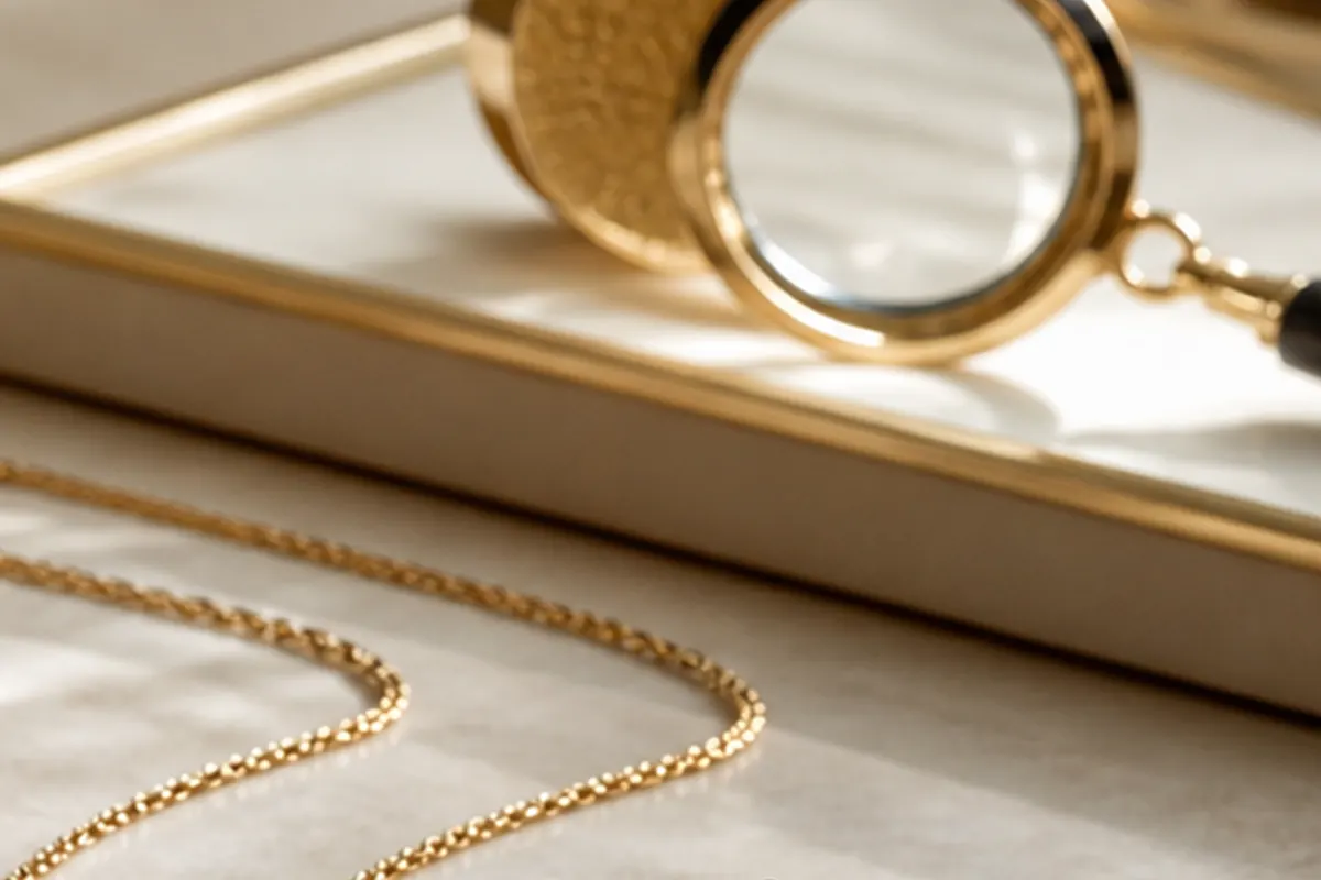 Poinçons et détails de bijoux examinés pour estimation