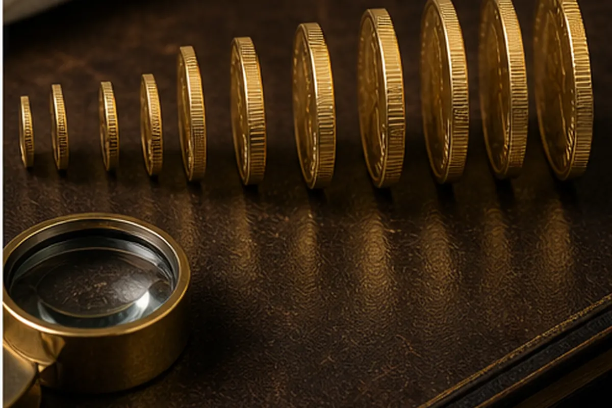 Coffret de pièces Coffret de pièces d'or présenté pour estimation à Paris