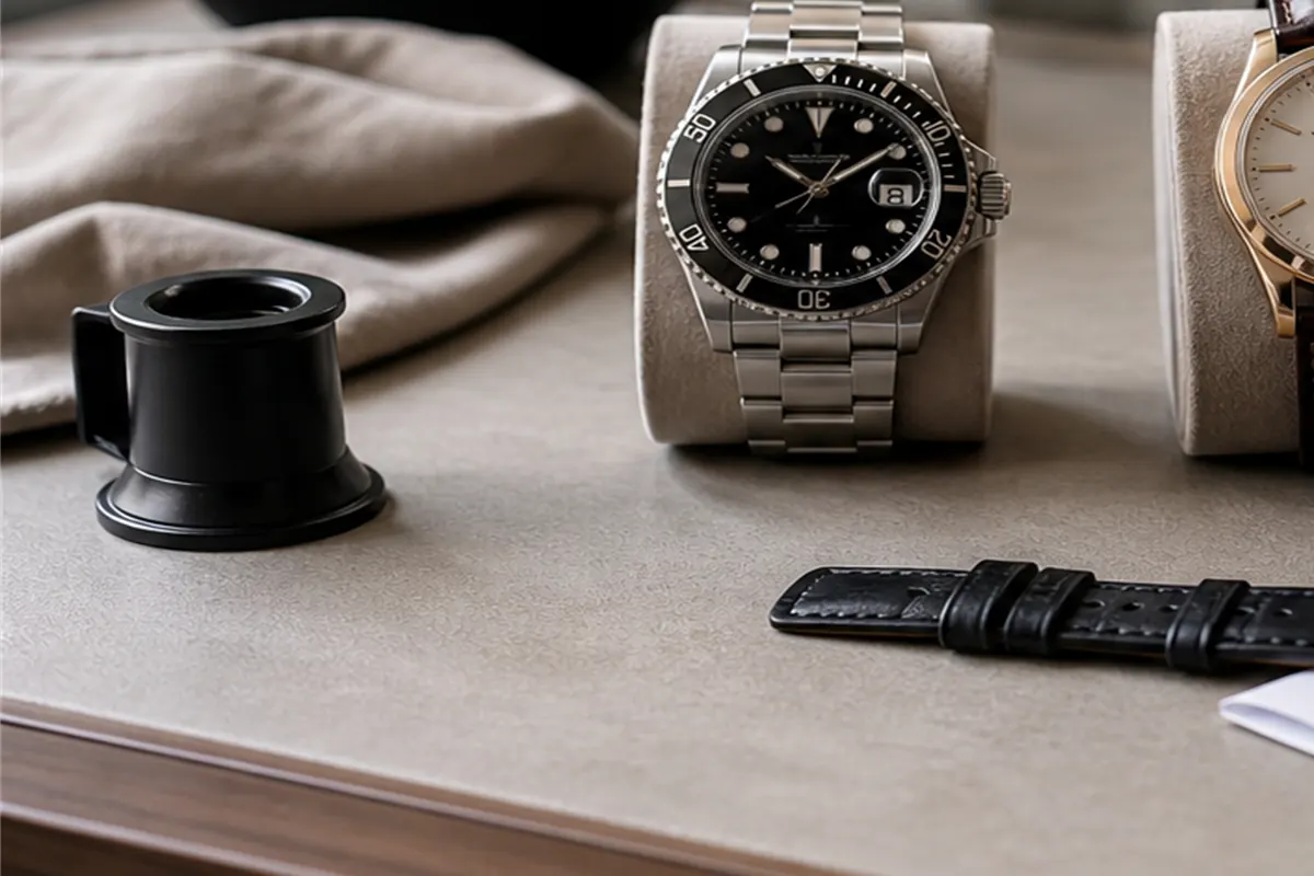 Cadran et référence Cadran de montre de luxe photographié pour estimation