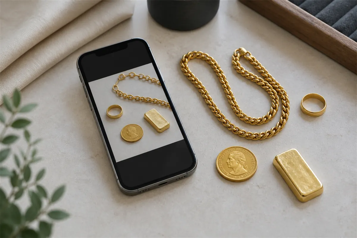 Estimation or WhatsApp Paris Photos de bijoux en or envoyées par WhatsApp pour estimation à Paris