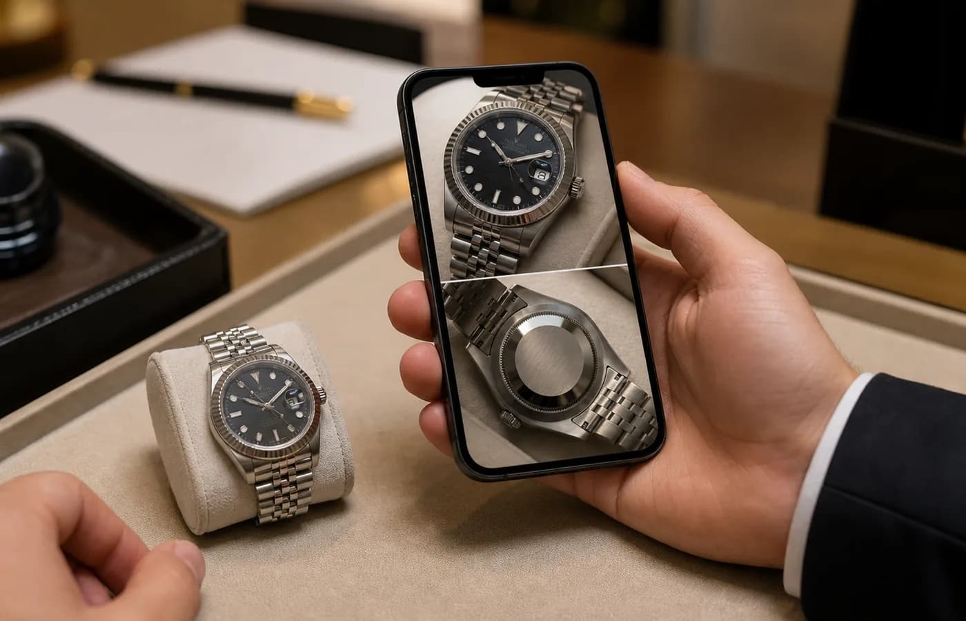 Estimation montre de luxe WhatsApp Paris Envoi de photos de montre de luxe pour estimation WhatsApp à Paris