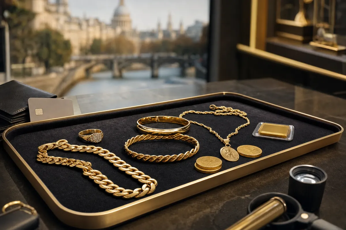 Rachat or Argenteuil Bijoux et pièces en or préparés pour estimation depuis Argenteuil