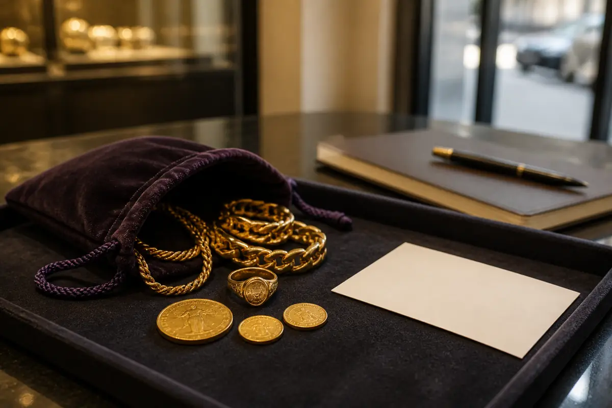 Visite boutique depuis Boulogne Bijoux en or préparés pour une visite en boutique à Paris 2