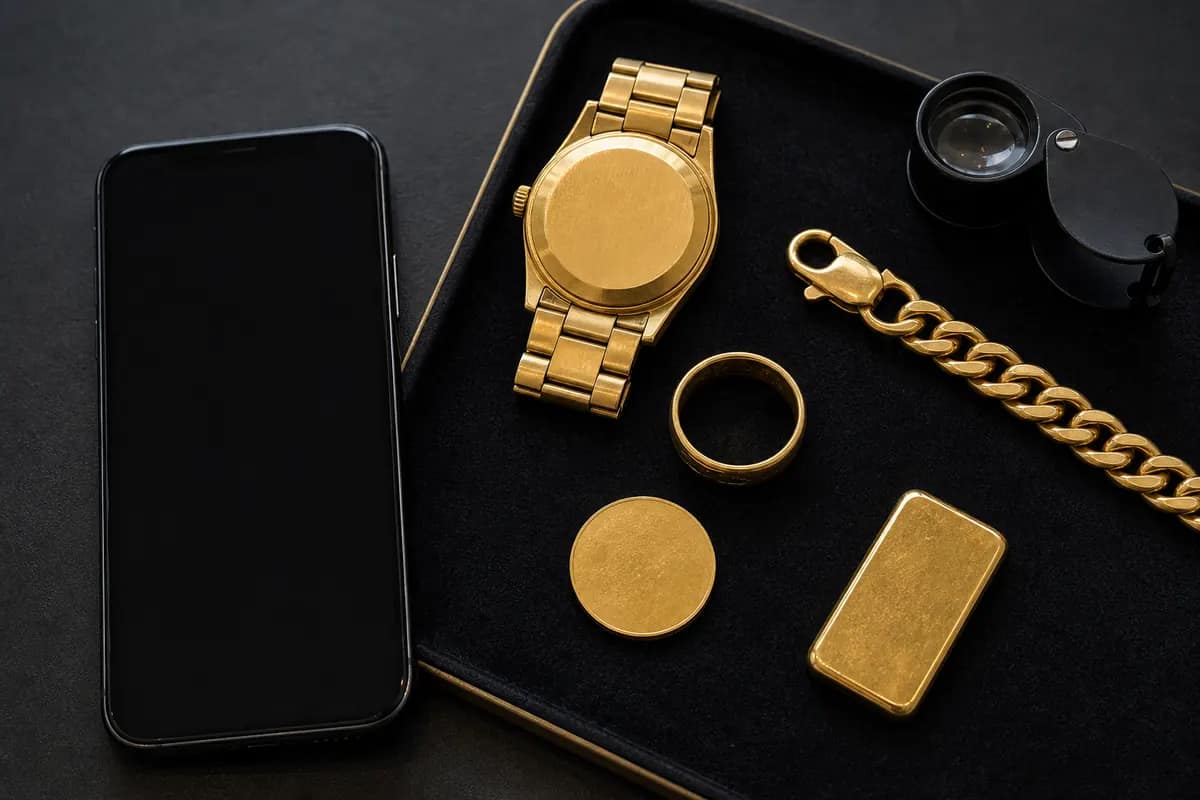 Photo WhatsApp Courbevoie Photo WhatsApp de bijoux et montre préparée avant venue depuis Courbevoie