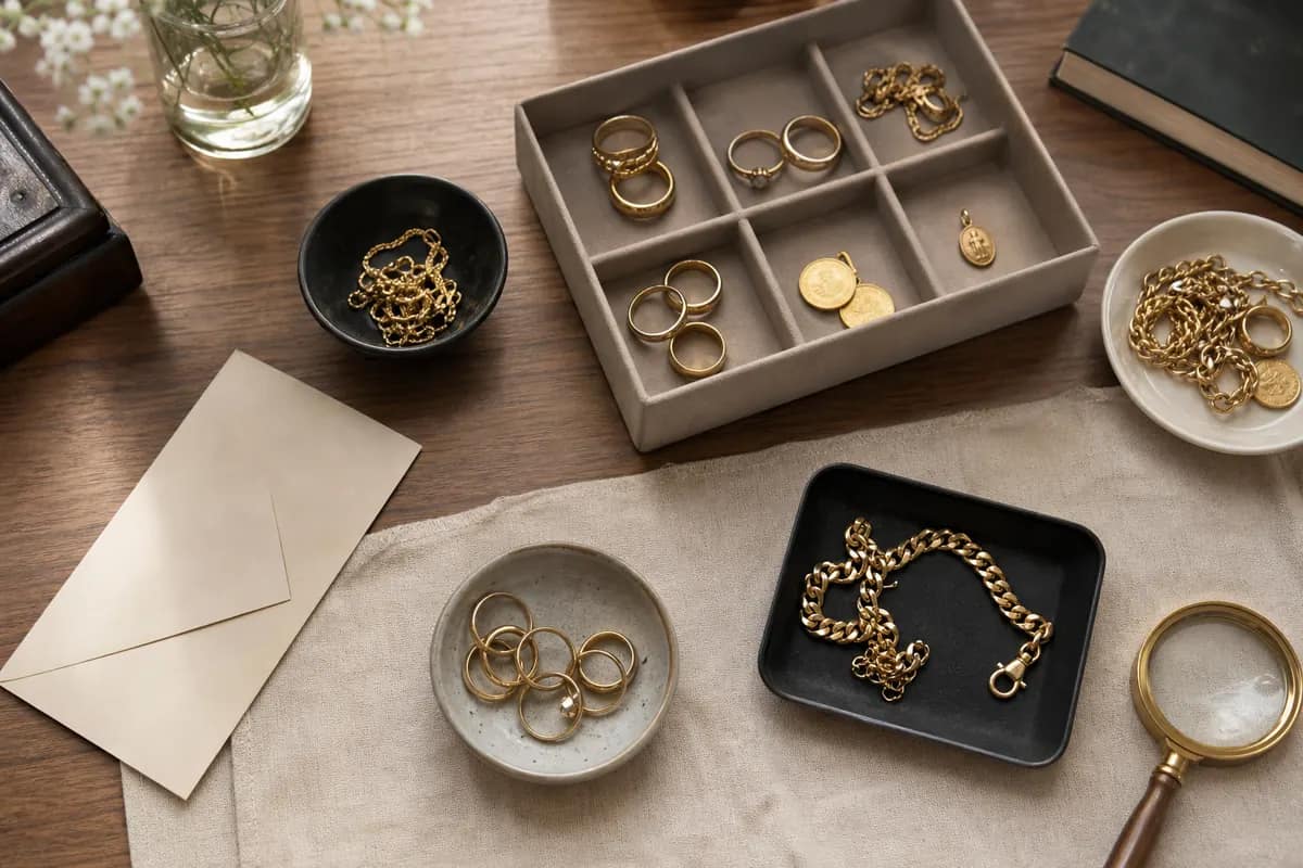 Lot familial Créteil Lot familial de bijoux et pièces en or trié depuis Créteil