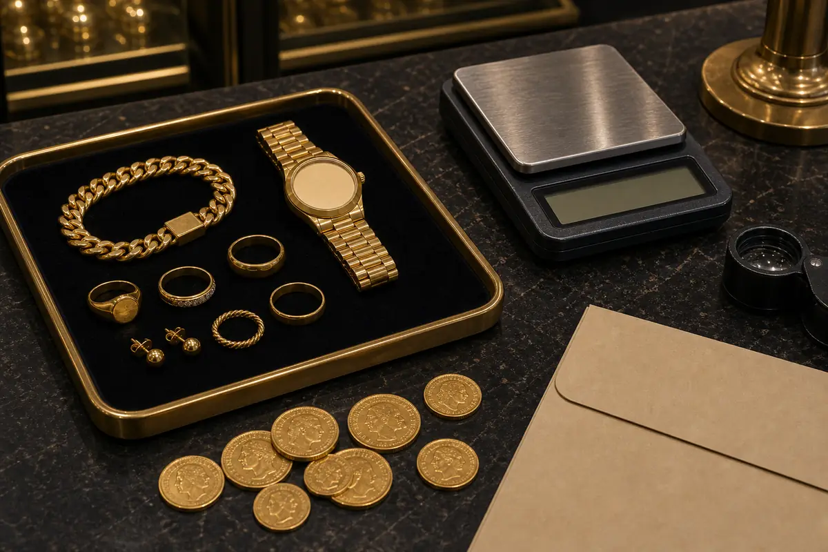 Vérification Enghien Bijoux et montre non marquée prêts pour vérification en boutique