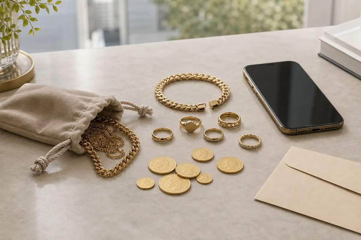 Rachat or Franconville Bijoux et pièces en or préparés à Franconville pour une estimation à Paris