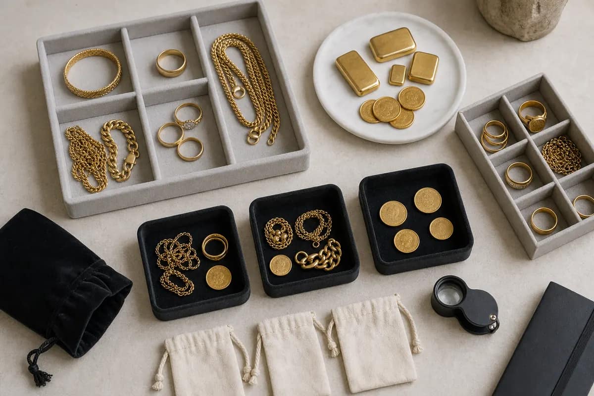 Lot mixte Massy Lot mixte de bijoux pièces et lingotins préparé depuis Massy