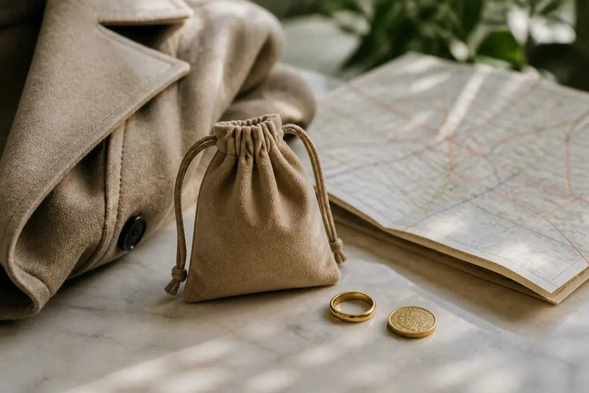 Accès boutique depuis Neuilly Pochette de bijoux prête pour une visite depuis Neuilly-sur-Seine