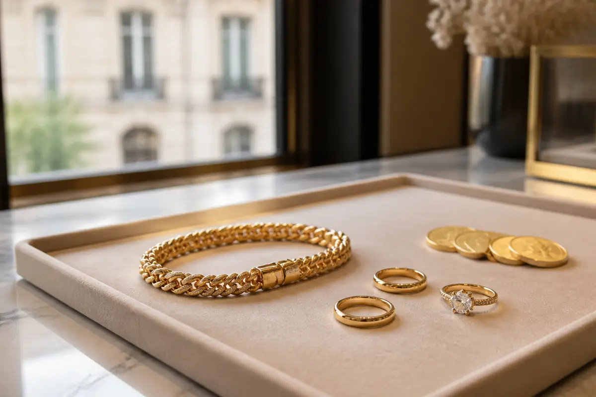 Rachat or Neuilly-sur-Seine Bijoux en or et diamant préparés pour estimation depuis Neuilly-sur-Seine