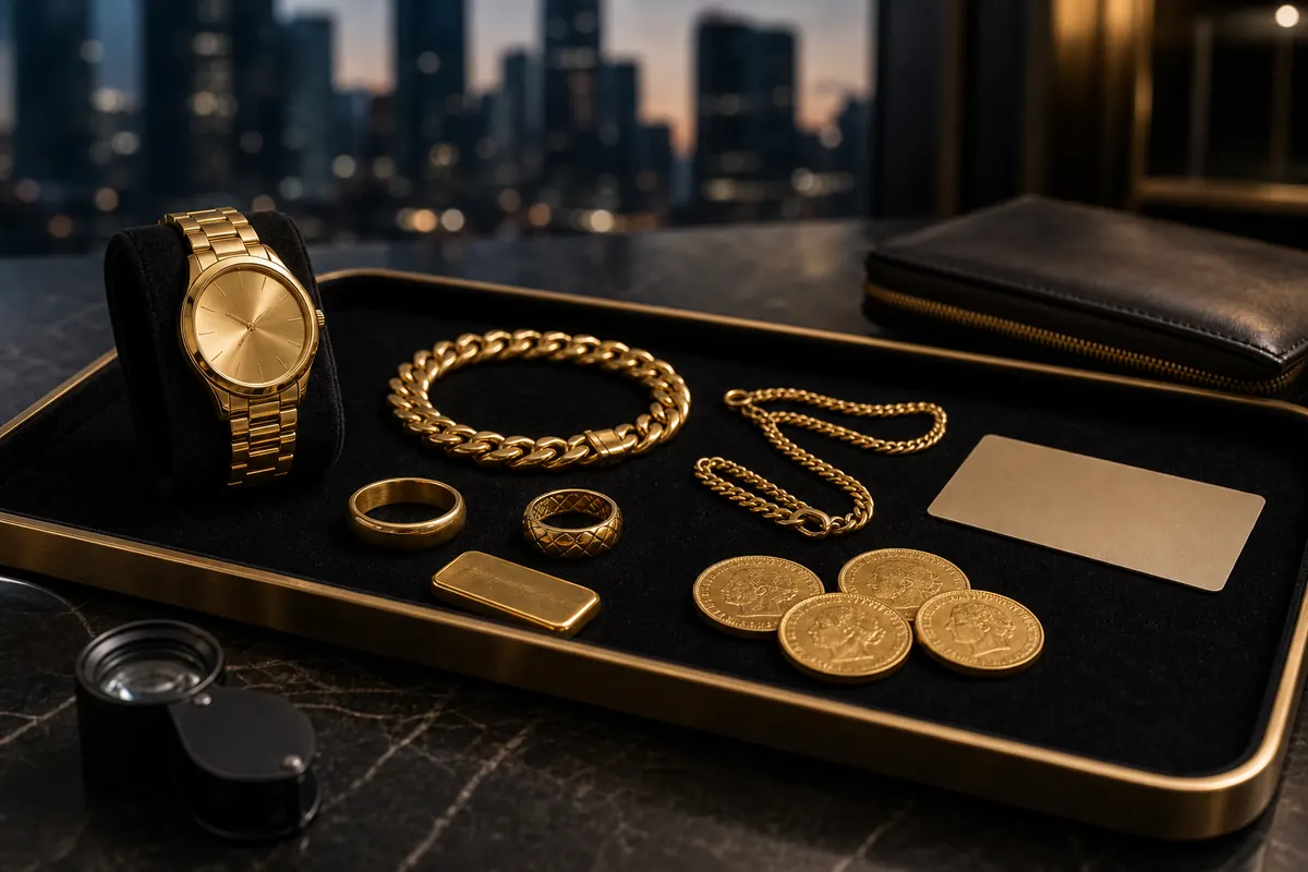 Rachat or Puteaux Montre bijoux et pièces en or préparés pour estimation depuis Puteaux