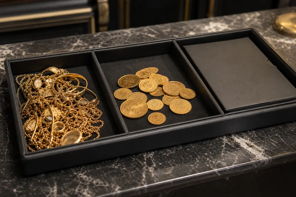 Tri succession Versailles Tri de bijoux et pièces en or de succession pour estimation