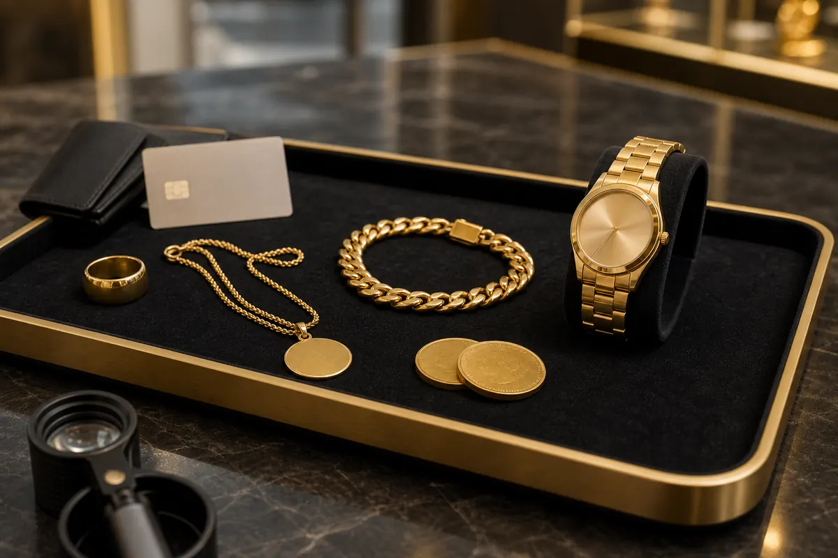 Rachat or Vincennes Bijoux en or et montre préparés pour estimation depuis Vincennes