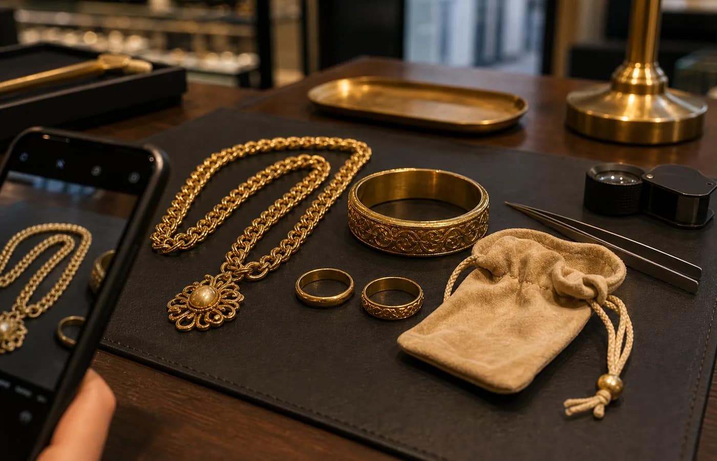 Photos bijoux hérités WhatsApp Photos de bijoux hérités préparées pour estimation WhatsApp à Paris