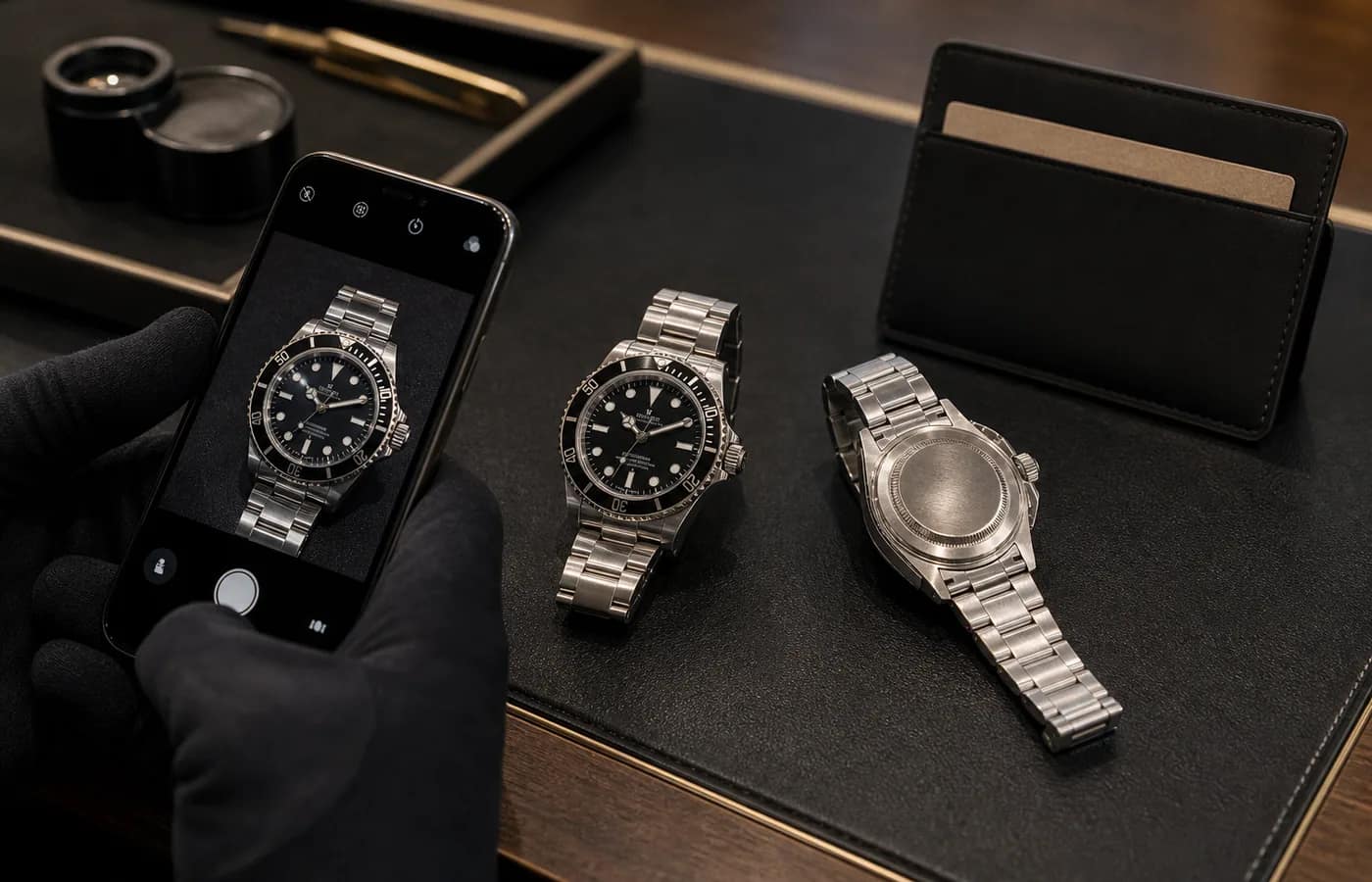 Photos Rolex sans papiers Photos cadran et dos de montre type Rolex sans papiers pour estimation WhatsApp