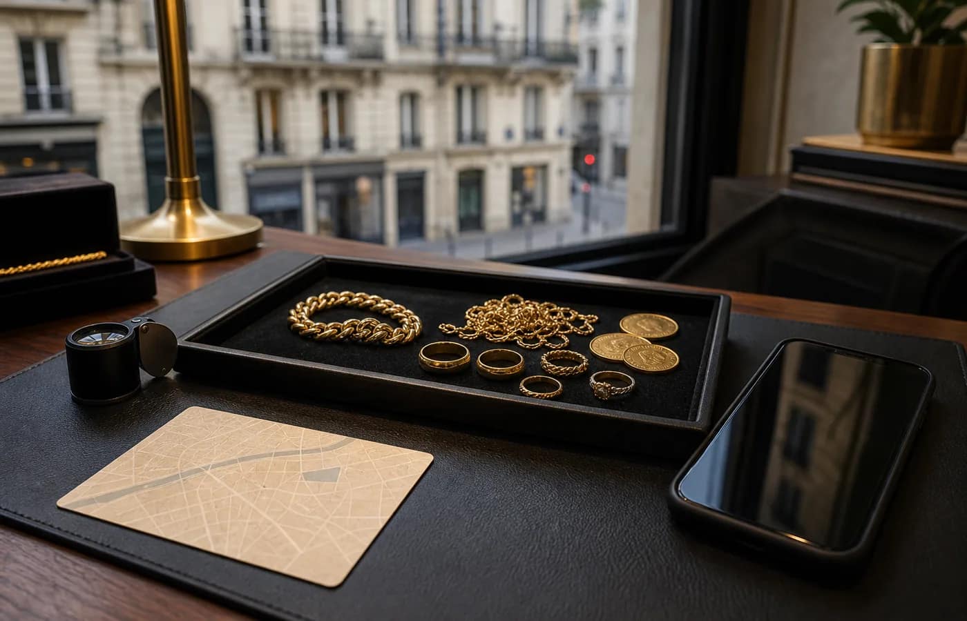 Rachat or Paris 1 accès boutique Bijoux en or préparés pour une visite depuis Paris 1 vers la boutique