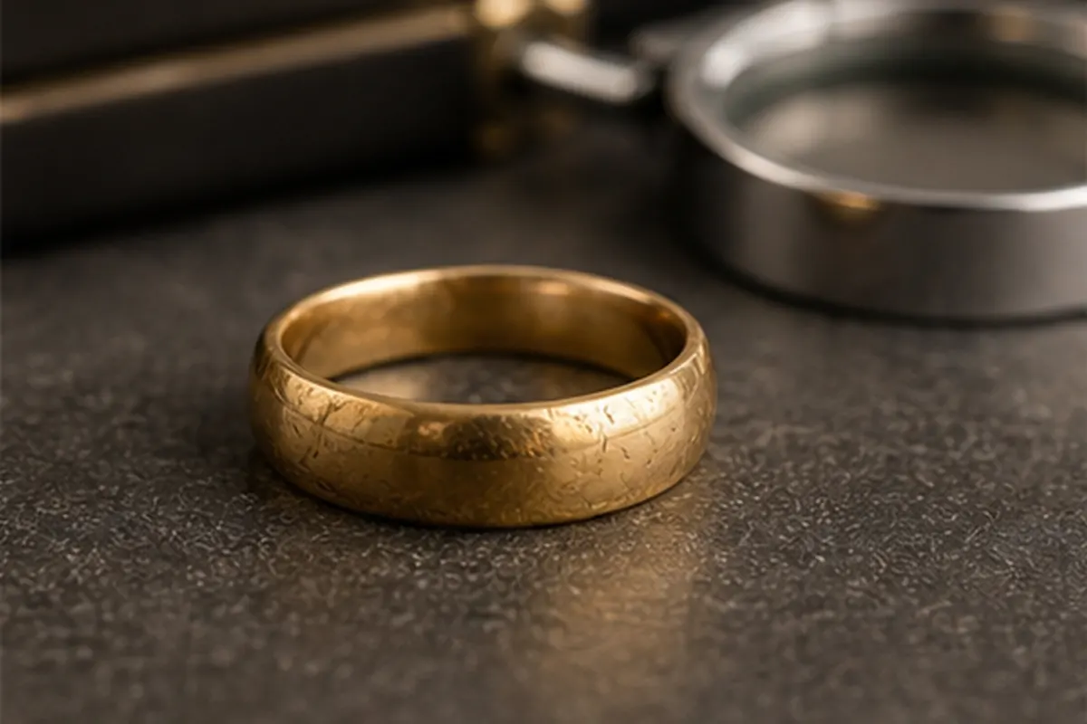 Bague ancienne Bague ancienne en or préparée pour estimation