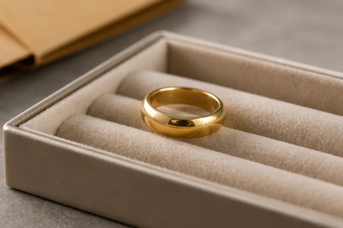 Bague en écrin Bague en or dans un écrin avant estimation