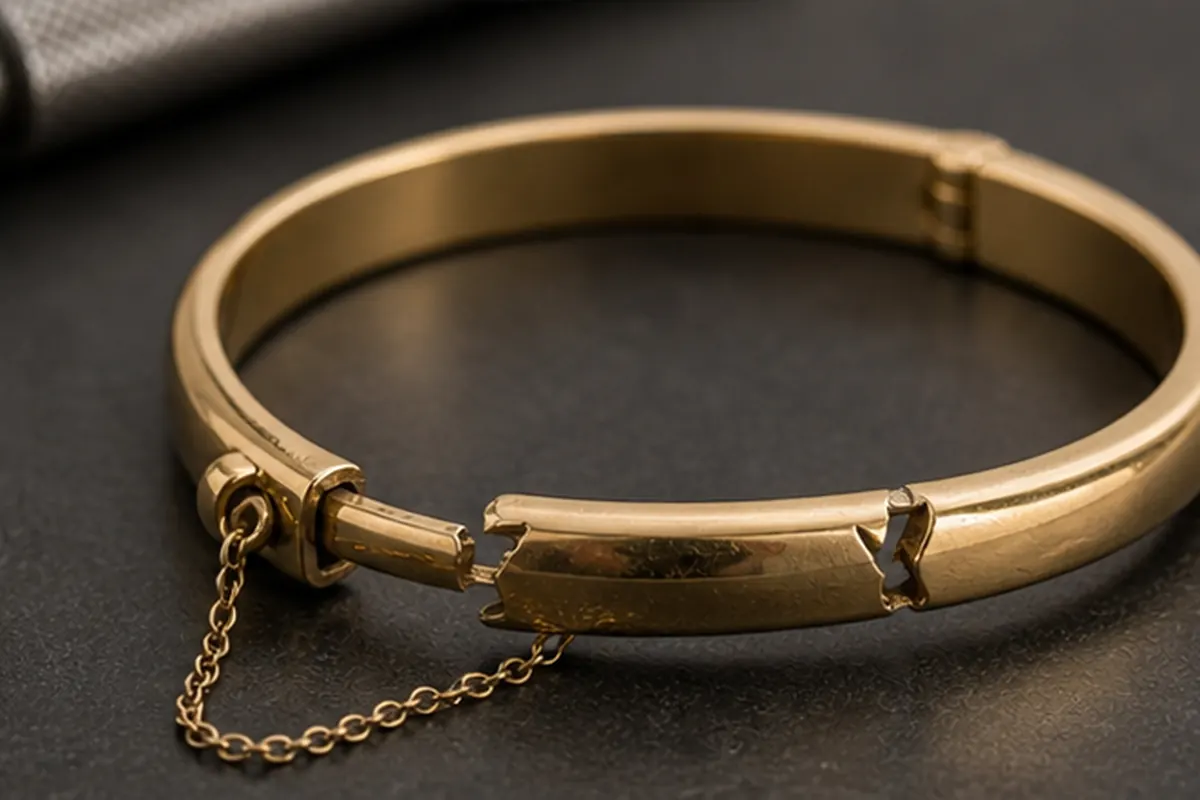 Bracelet abîmé Bracelet en or abîmé présenté pour estimation