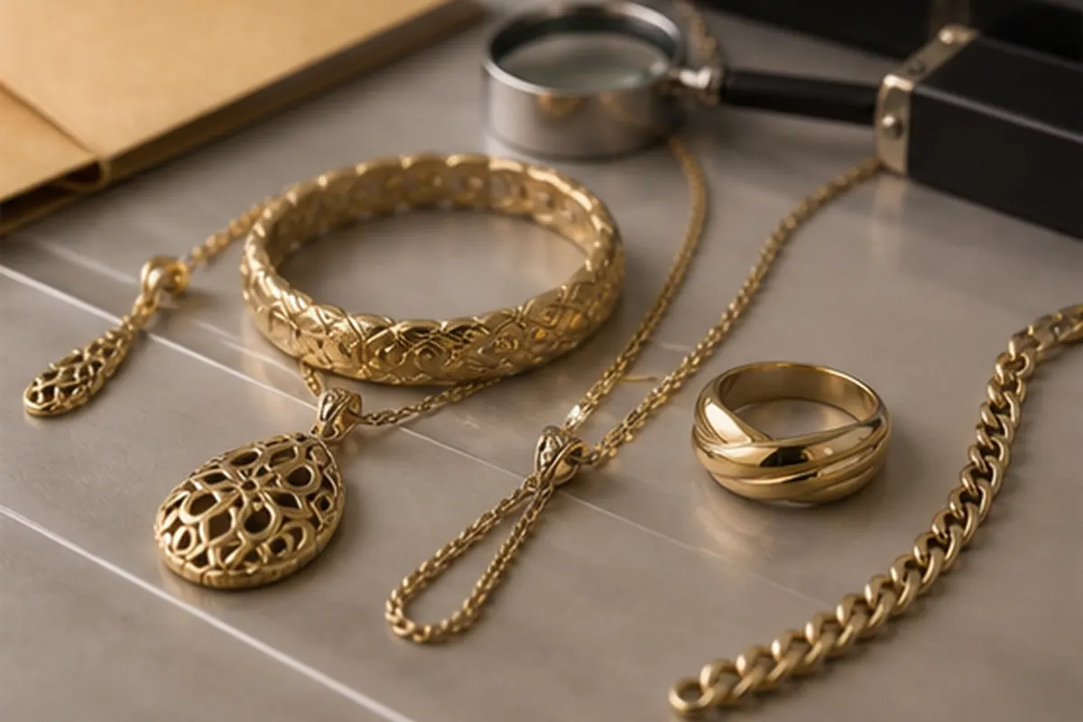 Parure signée Parure en or de style signé présentée pour estimation