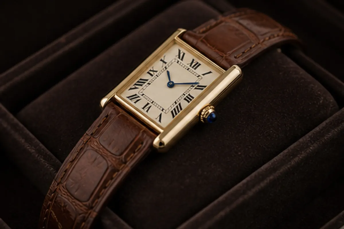 Boîte et papiers Tank Cartier Tank avec boîte ou documents pour estimation à Paris