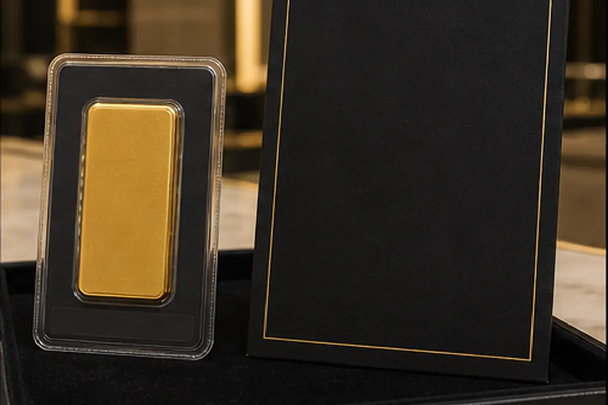 Certificat ou emballage Certificat ou emballage neutre associé à un lingot d'or 250 g
