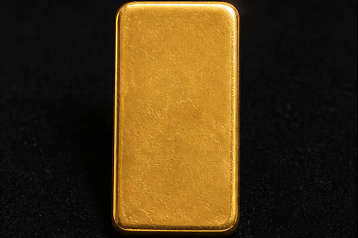 Face avant Face avant d'un lingot d'or sans certificat