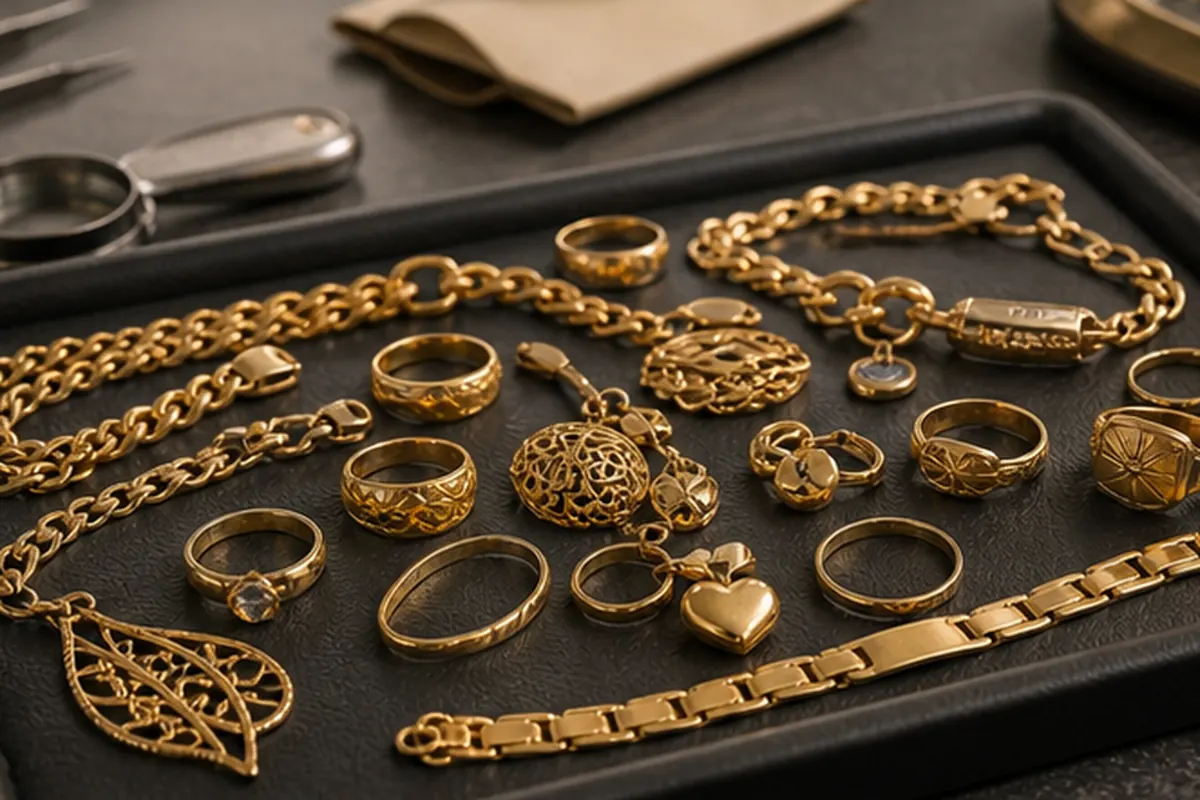 Vendre lot bijoux Paris Lot de bijoux en or présenté pour estimation à Paris