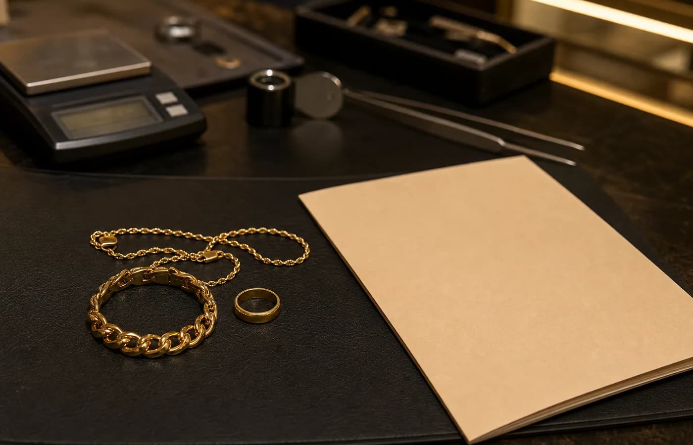 Vendre or sans facture Paris Bijoux en or sans facture préparés pour vérification à Paris