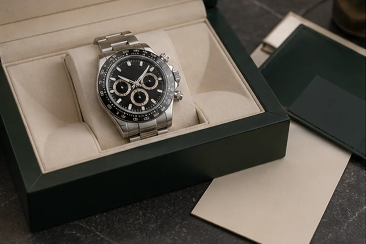 Boîte et papiers Daytona Rolex Daytona avec boîte ou documents pour estimation à Paris