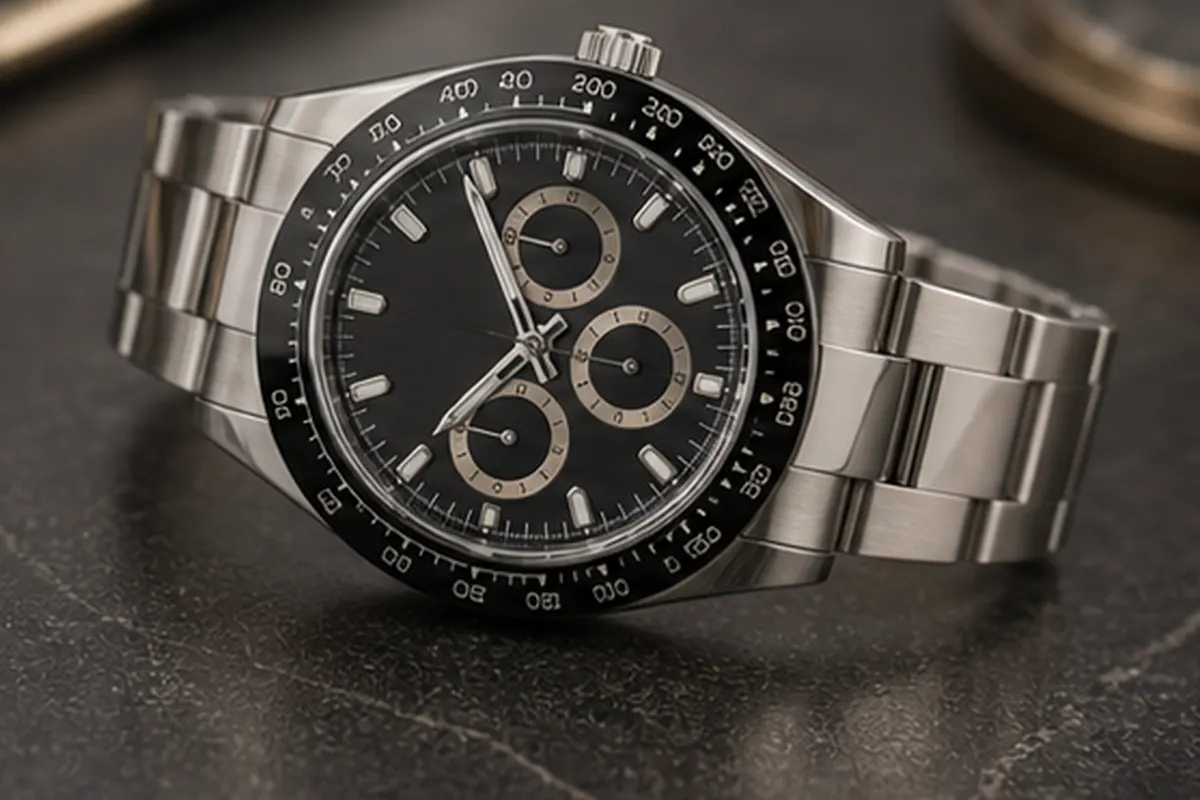 Détail Daytona Détail de Rolex Daytona présenté avant une proposition