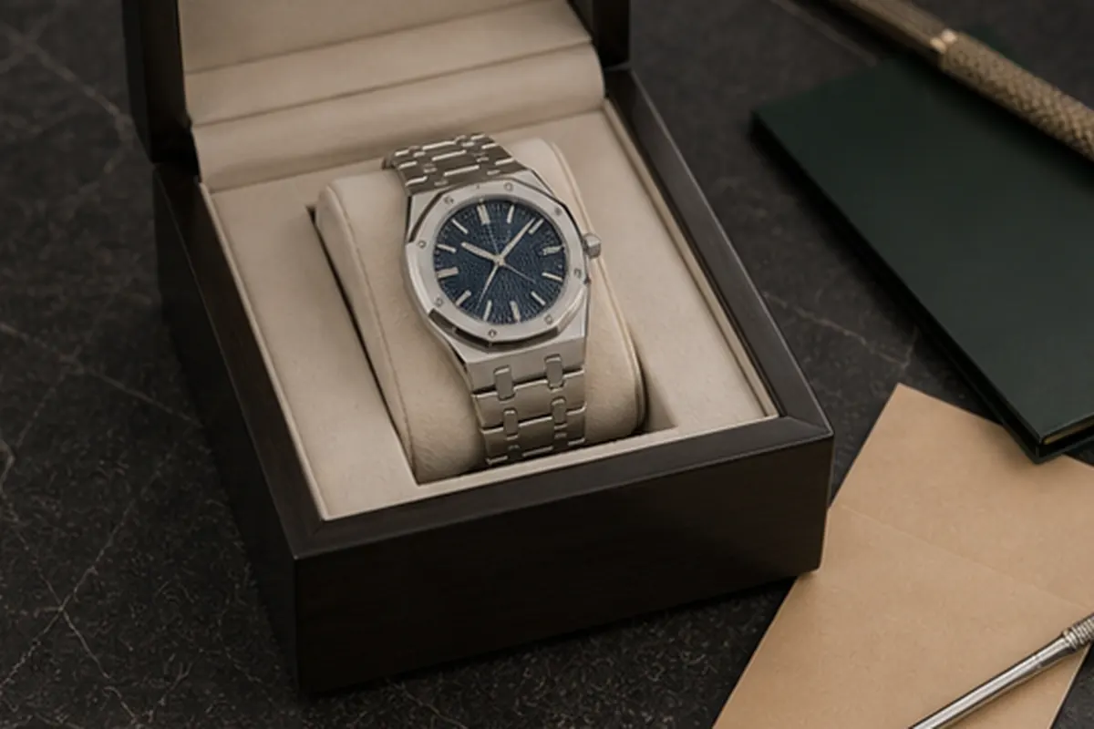 Boîte et papiers Royal Oak Audemars Piguet Royal Oak avec boîte ou documents pour estimation à Paris