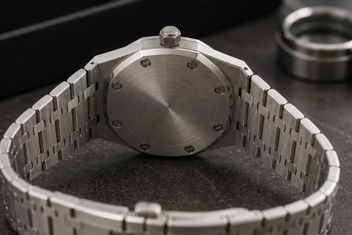 Dos de Royal Oak Dos de Audemars Piguet Royal Oak photographié pour estimation